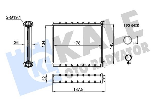 KALE 357290 Kalorifer Radyatörü Renault Clio V 19> Captur Ii 20> 134x167.5x26