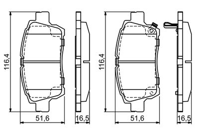 BOSCH 0986424803 Ön Fren Balata Toyota Yaris 1.3l 2nz-Fe Ncp10 Japon Üretim 99-02 / 1.0l 1szfe Scp10 Arkalar Disk Ti Pi Ise 03-05 Abs Li Araçlar Için