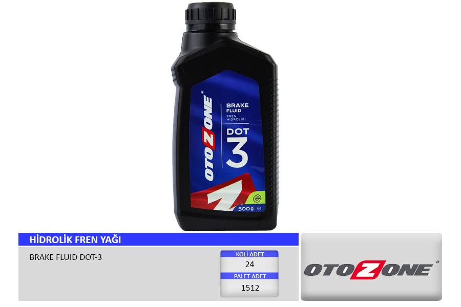 OTOZONE CDOT-3 Hidrolik Fren Yaği Dot-3 500g