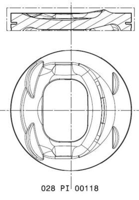 MAHLE 028PI00118002 Motor Piston Segman Golf 5/6-Jetta Iii-Passat-A1-A3-Altea-Leon-Toledo-Octavia 1.4 Tfsı 77.01 0.50