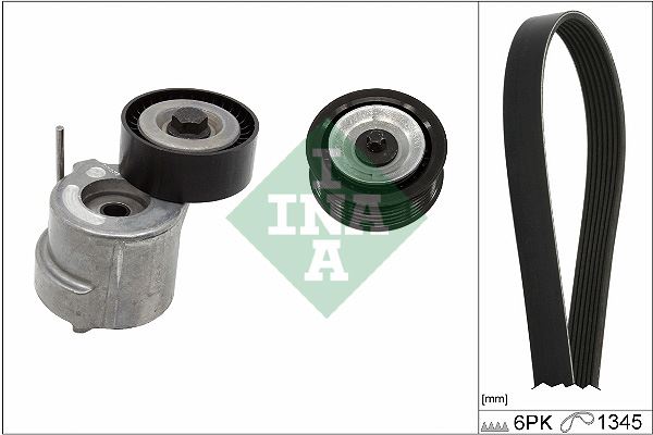 INA 529045910 V Kayiş Seti Fiat Egea 15> 500l 14> Alfa Romeo Giulietta 14> 1.6d Mtj 6pk 1345