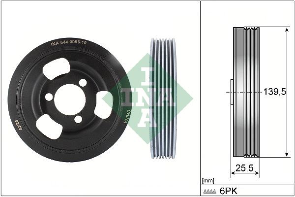 INA 544009610 Krank Kasnagi Peugeot Partner-P508-P5008-P308-P3008-P208-P207 Citroen Berlingo-C3-C4-Ds4-Ds5 1.6 Ep6cdt Bmw N13 F20 F21 F30 F31 F80 Mini R55 R56 R57 R58 R59 R60 R61