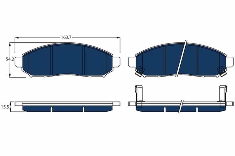 TRW GDB3520BTE Ön Disk Balata Elektrikli Araçlar İçin Evalia Bus-Leaf Ze0 -Nv200 Van