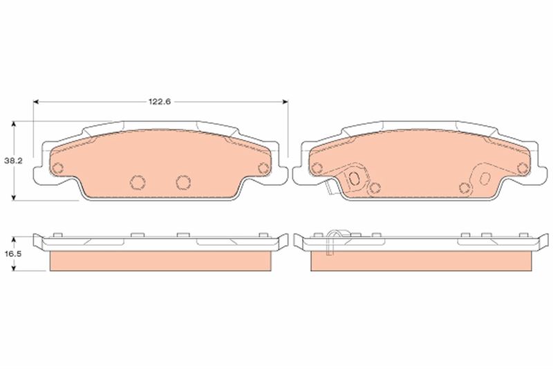TRW GDB4453 Arka Disk Balata Cadillac Cts-Sts-Sts-Cadillac Sgm Sls S6d