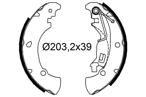 VALEO 564250 Arka Pabuç Balata Opel Corsa D 16> Adam 14>18 Peugeot Bipper 08> P605 90> Citroen Nemo 08> Fiat Fior Ino 08> Panda 09>Punto 05> 203x38 Gs8739