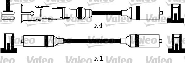 HELLUX HBK.3431 Buji Kablo Takimi Audi A80 A100 91 4 Silinidir Abk 90 98