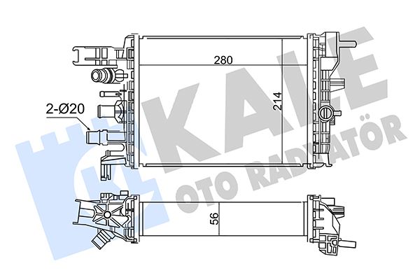 KALE 357295 Turbo Radyatörü Intercooler Dacia Duster Ii 1.5 Dci 18 > K9k678