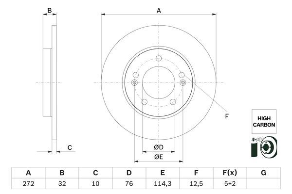 BOSCH 0986479G30 Fren Diski