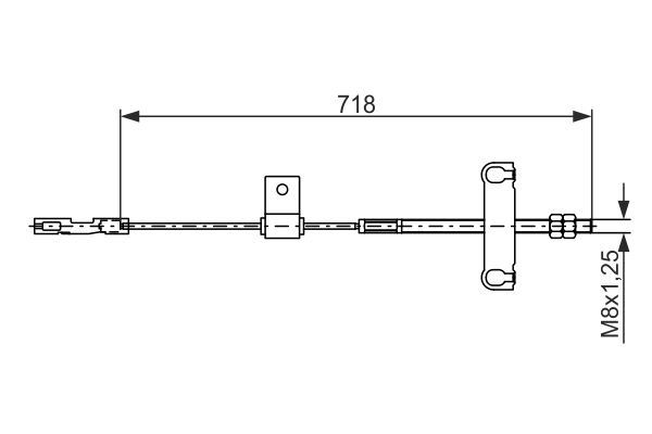 BOSCH 1987482877 El Fren Teli Orta Transit V184 Onden Ceker Kisa Sase 00>06