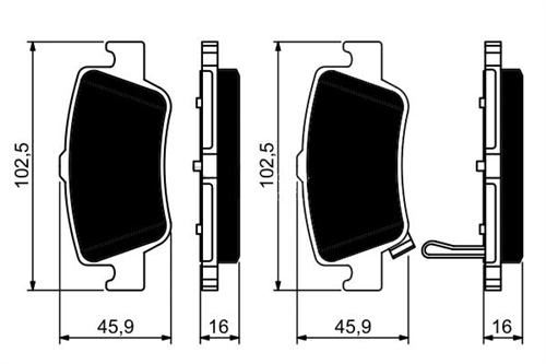 BLUEPRINT ADT342173 Arka Fren Balata Toyota Auris. Corolla 1.33l 1.6l 1nr-Fe 1zr-Fae Nre180 Zre181 Zre185 12-> 1.4l 1nd-Ftv D-4d Nde150 Nde180 07->