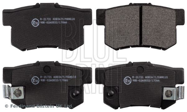 BLUEPRINT ADH24247 Arka Fren Balata Honda Civic 1.6l D16 Vtec Vti 01-05 / 1.4l 1.6l 96-01 / 1.6l R16a2 Vtec Sedan 06-> / Accord 2.0l F20 90-98 / Legend 3.2l 91-96 / Suzuki Sx4 1.6l M16a Rw416 05->