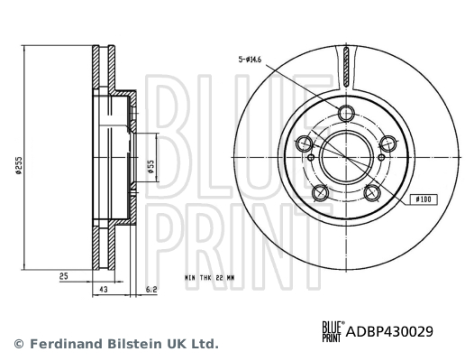 BRE-09.D510.11 Fren Diski On Uv Coated Toyota