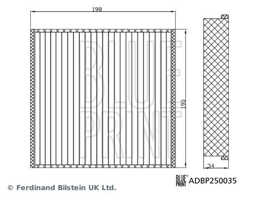 BLUEPRINT ADBP250035 Polen Filtresi