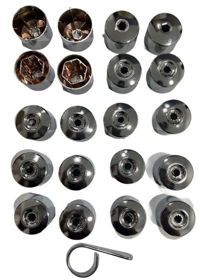 GKL 294253 Bijon Kapak Seti Full Krom 16 Normal 4 Şifreli Seat Ve Audi