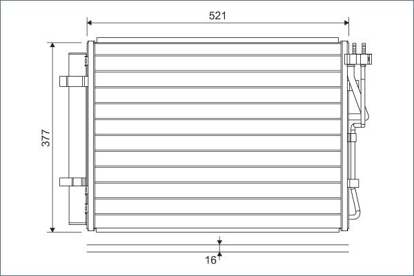 VALEO 822624 Kondenser Kia Venga