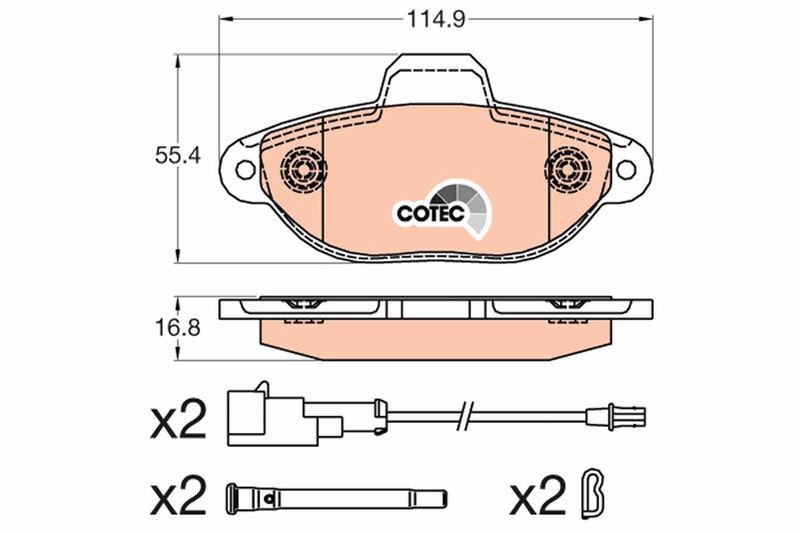 TRW GDB2041 Fren Balatasi Ön  Ford Ka