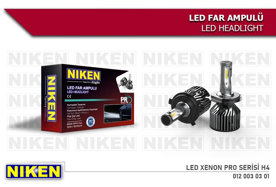 NIKEN 0120030301 Ampül Led Xenon Pro Serisi H4