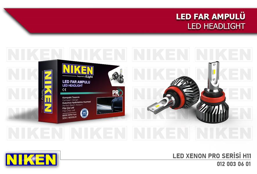NIKEN 0120030601 Ampül Led Xenon Pro Serisi H11