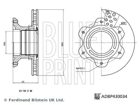 BLUEPRINT ADBP430034 Fren Diski