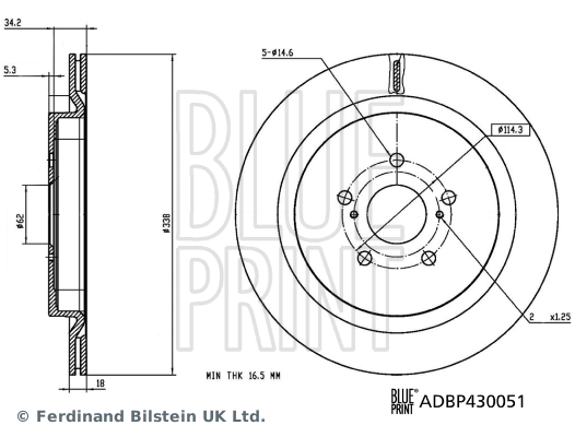 BLUEPRINT ADBP430051 Fren Diski Rx 200t Agl2 .Rx 200t Awd Agl2 .Rx 300 Agl2 .Rx 300 Awd Agl2 .Rx 350 Awd Ggl2 .Rx 45