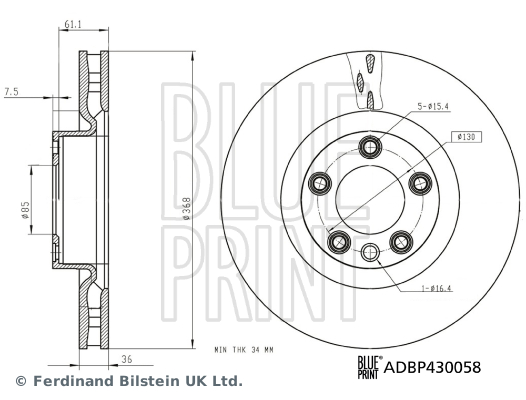 BLUEPRINT ADBP430058 Fren Diski
