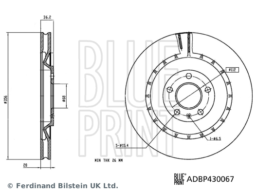 BLUEPRINT ADBP430067 Fren Diski Macan 4 95b