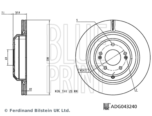 BLUEPRINT ADG043240 Fren Diski