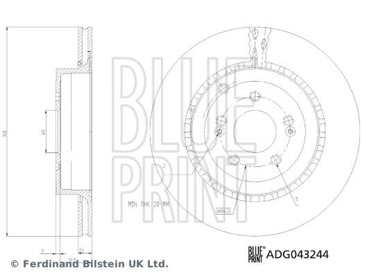 BLUEPRINT ADG043244 Fren Diski