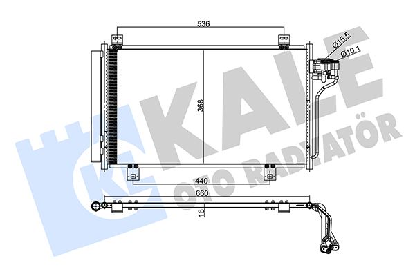 KALE 357975 Kondenser Mazda 3 1.5-2.0 13--Mazda 6 2.0 13- 2.5 18-