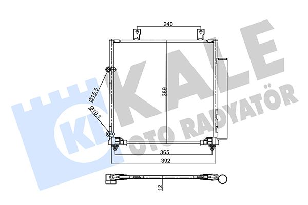 KLR-358045 Klima Radyatoru 12 Mm (Mitsubishi Attrage Vi 1.2 13/ / Space Star Vi 1.0 - 1.2 12/ )