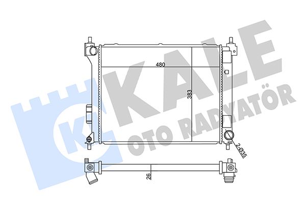 Hyundai I20 1.4/1.6crdi 09=> [Brazing] [596x387x16] Su Radyatör
