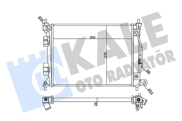Hyundai I20 Active ; I20 Ii 1.4 15=> (At) [Brazing] [500x376x26] Su Radyatörü
