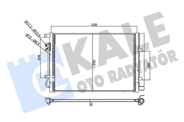 KALE 358235 354090 Kondenser Hyundai I20-I20 Active