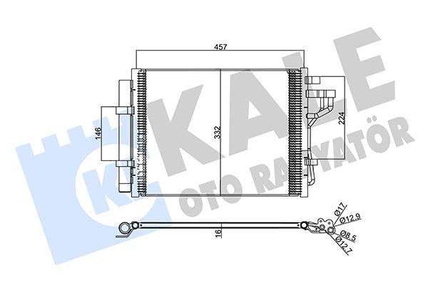 KALE 357385 Kondenser Hyundai I10 Condenser Al/Al