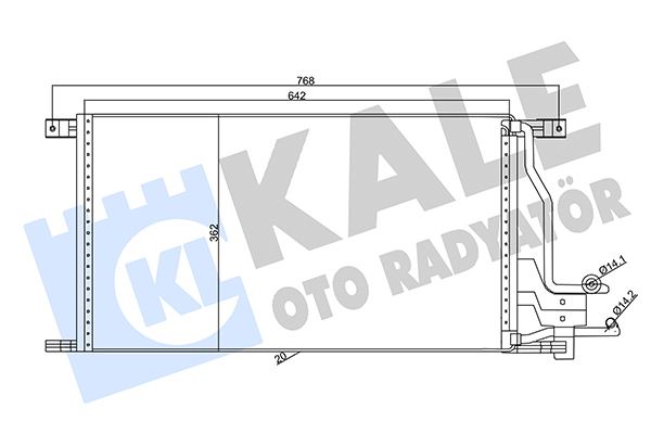KALE 357390 Kondenser Ford Transit-Transit Tourneo Condenser Al/Mknk