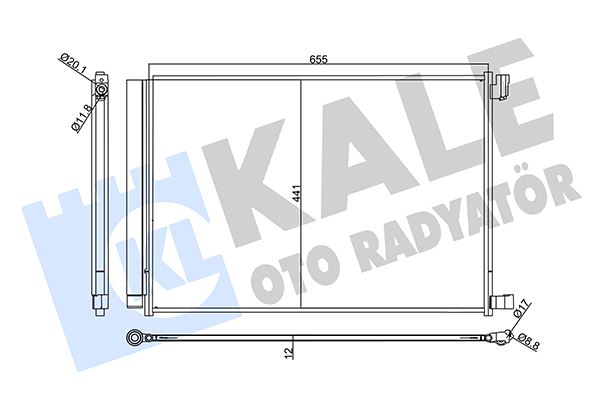 BOS-1986AD2036 Klima Radyatoru Mercedes  X253 15- W205 14- S205 15- W213 16- S213 17- W222 17- C217 17-