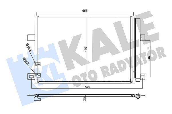 KALE 357810 Kondenser Volkswagen Amarok 10-2.0 Tdi Al/Al