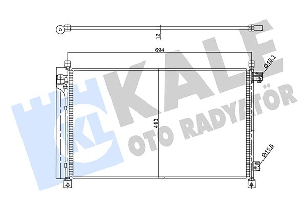KALE 357890 Kondenser Nissan X-Trail 2.5 All Mode 4x4-I 13- Al/Al