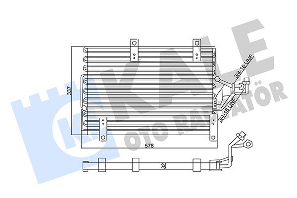 KALE 357915 Kondenser Alfa Romeo 145-146-155-Fiat Barchetta-Coupe-Tempra-Tipo-Lancia Dedra-Delta 2 Al/Mknk