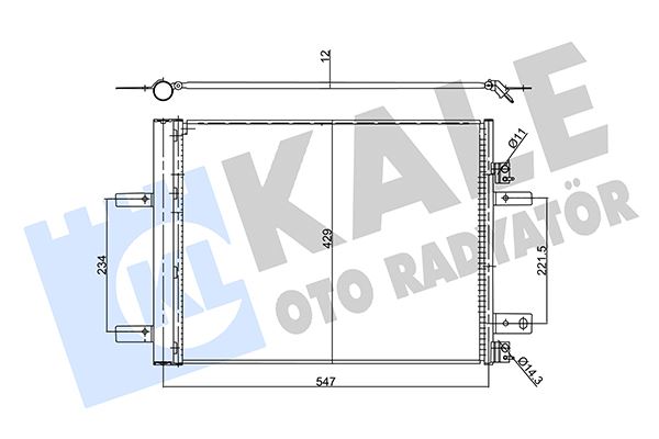 43-3321 Klima Radyatoru Peugeot 3008, 5008 2016- / Citroen C5 Aircross 2018- / 1.5 / 1.6 Hdi / Opel Grandland 1.5, 1.6 Turbo D 2017-