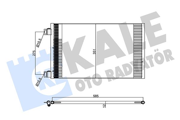 KALE 358220 Klima Radyatoru Mercedes Citan W415 12> . Renault Kangoo Ii 08>