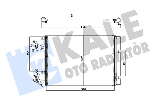 KALE 358225 Kondenser Hyundai Accentblue 1.6 Crdi 11-I20-Kia Rio Iii Al/Al