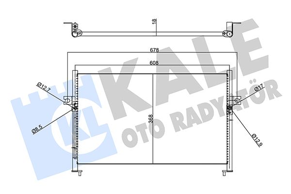 KALE 358455 342425 Klima Kondenseri Hyundai H1-Starex-Box-Hyundai Hyundai H100 Box-Porter Pick Up Al-Al