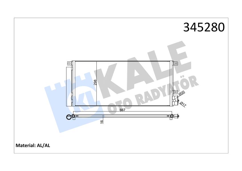 BOSCH 1986AD2375 Klima Radyatörü Kondensatörü Opel Mokka 12>19 Chevrolet Trax 12> 1.4 A14net-B14net-D14net