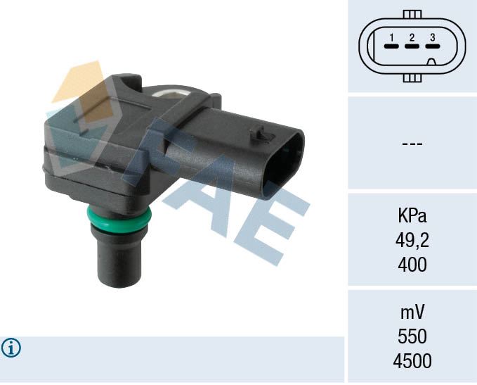 FAE 15136 Basinc Sensoru Bmw F10 F20 F30 E87 E90 F07 G30 F01 F48 F39 E83 F25 G01 E70 F15 G06 G07 F33 F46 . Mini R55 R56 R57 R58 R59 R60 . Toyota Corolla Auris Verso 1.6 D4d 15>