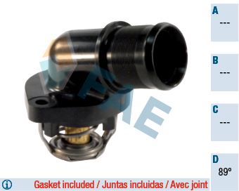 FAE 5322689 Termostat 89c P106-P306-Partner-Bipper-Berlingo-C2-C3-Nemo-Saxo-Xsara 1.1-1.4-1.6 Tu1-Tu3-Tu5