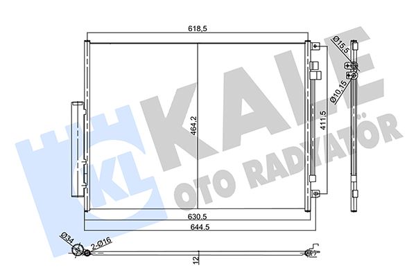 KALE 358770 Klima Radyatörü Kondenser Alfa Romeo Giulia 15> Stelvio 16> 2.2 Jtd Kurutuculu