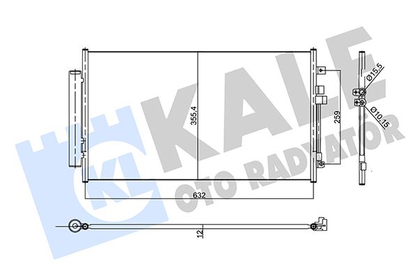 KALE 358795 Kondenser Al/Brz Alfa Romeo Giulia 2.2 Jtdm 15 > Kurutuculu