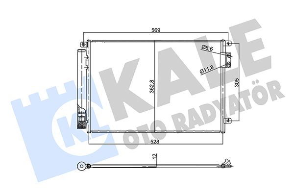 KAL 358910 Klima Radyatörü ( Kurutuculu ) Brazing Fiat 500-500c