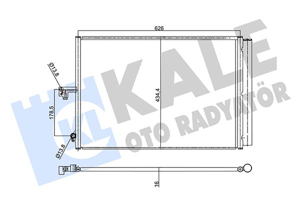 KALE.İ358920 Klima Radyatörü [Brazing Al/Al] [626x434,4x16] Mercedes Benz (E-Class) W212/S212 E400, E500 4-Matic 11<16 ; Cls (C218/X218) 220-350 Bluetec 250-350cdi 12<17 ; Sl (R231) 350-400-500 12=>